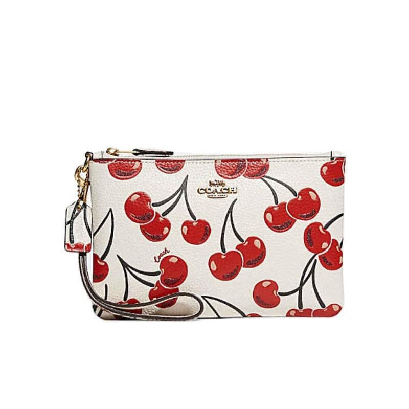 蔻驰coach 手拿包女士奢侈品小号樱桃印花工艺手拿包 b4ha uni【图片