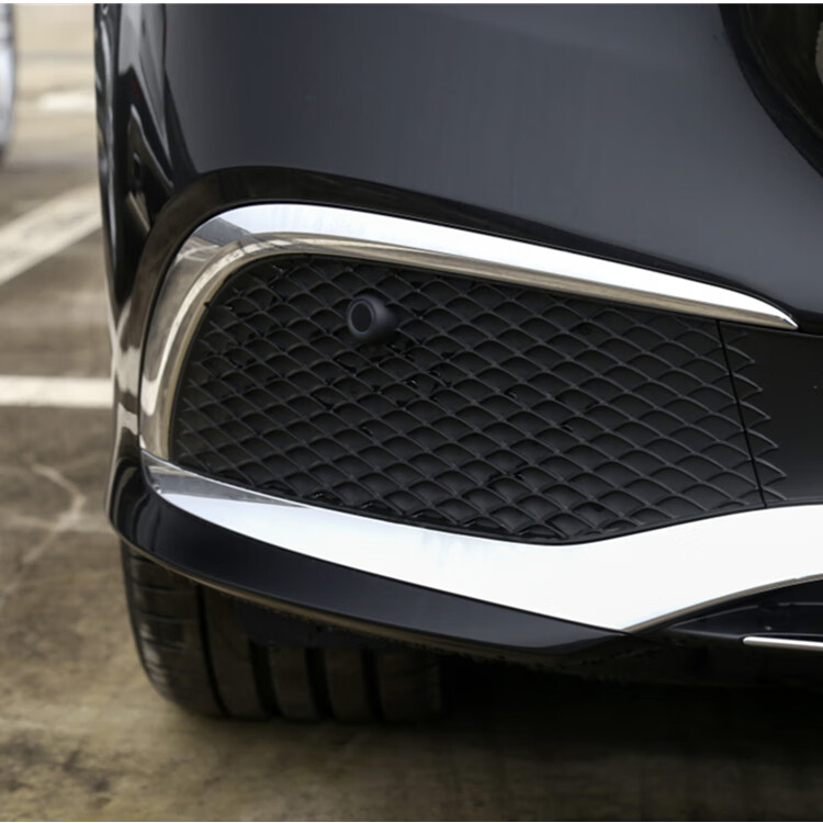 旁恩适配21年新款奔驰e200前杠亮条e260电镀条e300l前唇350镀铬装饰条