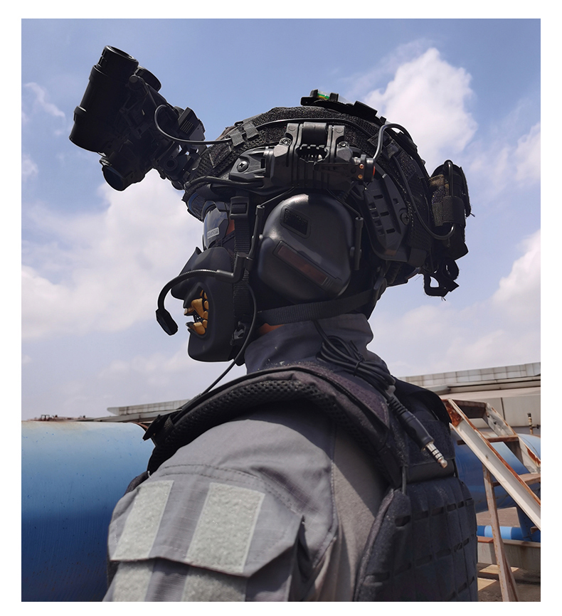 fast战术头盔笑般若面具四目筒夜视仪套装军迷cs野战cos装备 e套餐