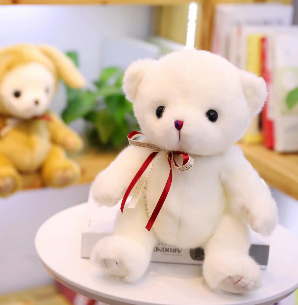 白熊玩偶床上陪睡超软玩偶生日520礼物品质布娃娃女神儿童礼物猫帽款