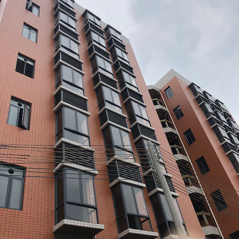 定做铝合金空调外机罩 外墙防雨防晒百叶窗 外机保护罩格栅护栏 小样