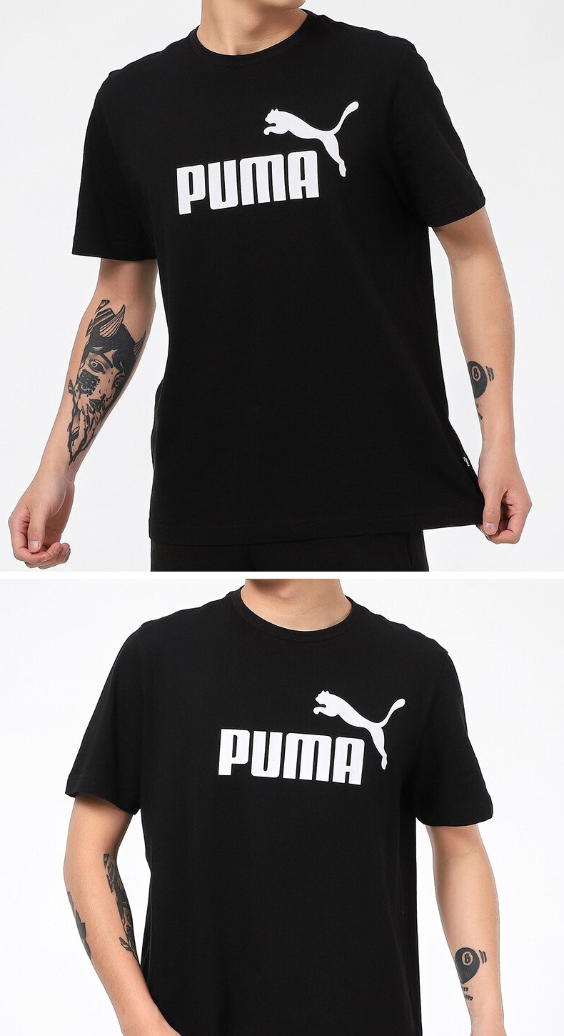 puma彪马男装短袖t恤2021夏新款小logo透气短袖圆领休闲半袖宽松运动