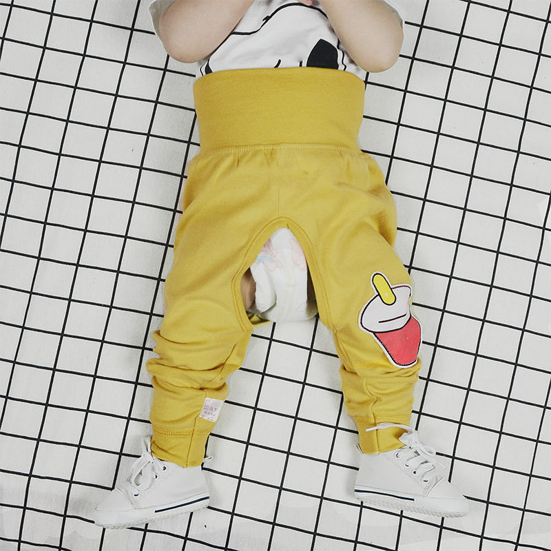 开裆裤男宝宝高腰婴儿开裆裤子长裤春秋冬打底裤棉0通用童装1秋裤熊猫