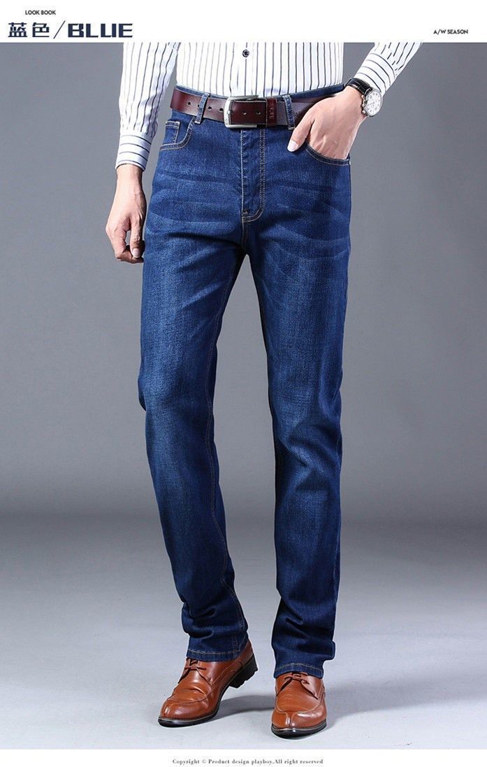 夏季弹力男士牛仔裤男宽松直筒男裤大码上班干活耐磨工作裤男裤arg858