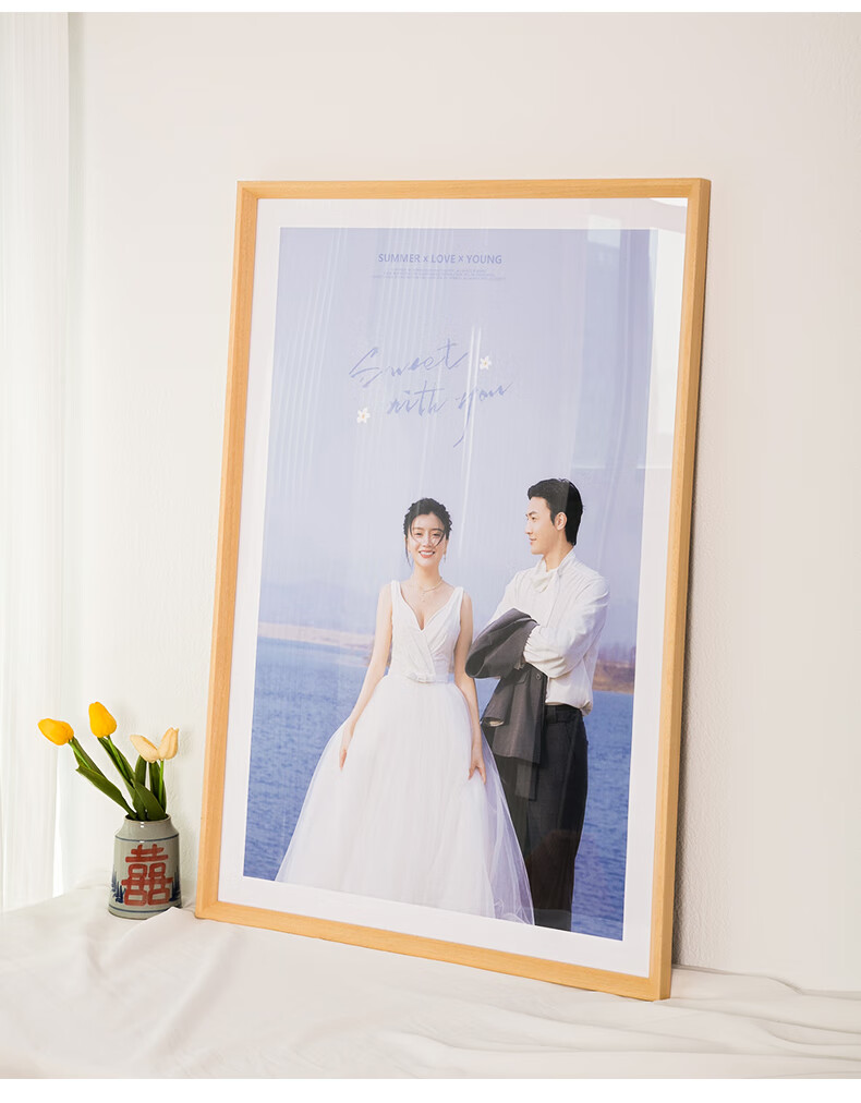 【特价捡漏】婚纱照相框放大挂墙全家福结婚洗照片打印加相框多款式