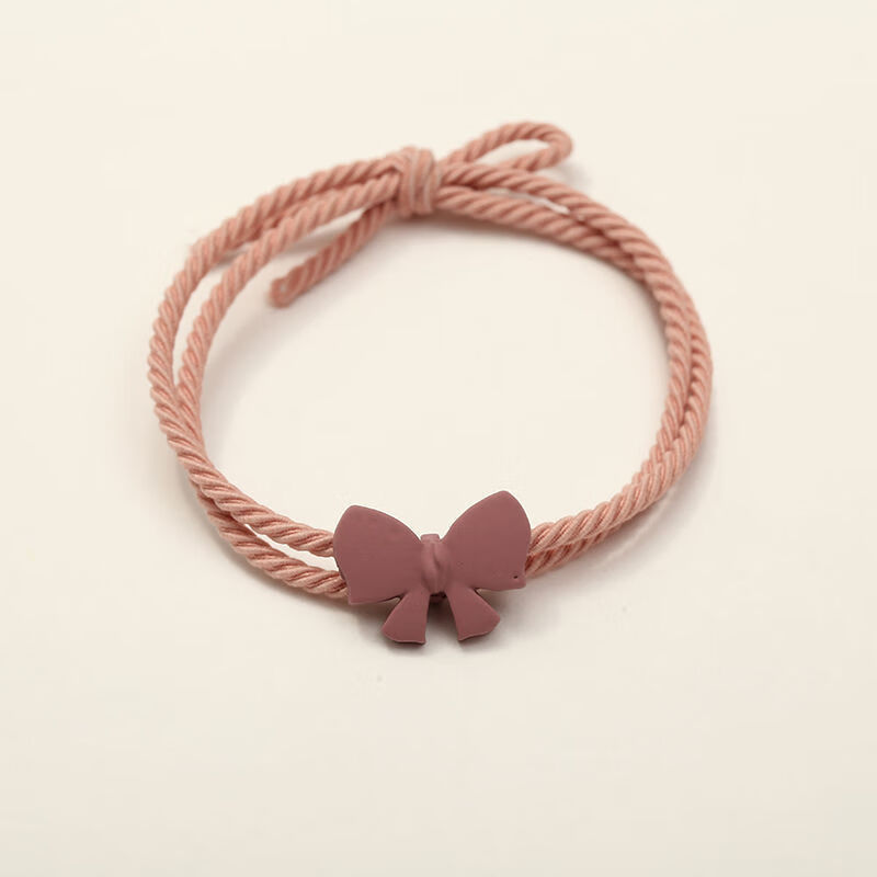 甜美漂亮蝴蝶结小皮筋可爱ins超仙手腕小祖宗手链式两用森女蝴蝶卡其