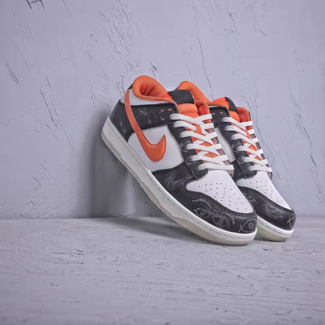 【旗舰官方店】aj男女款sbdunk万圣节限定黑橙腰果花夜光低帮鞋 万圣