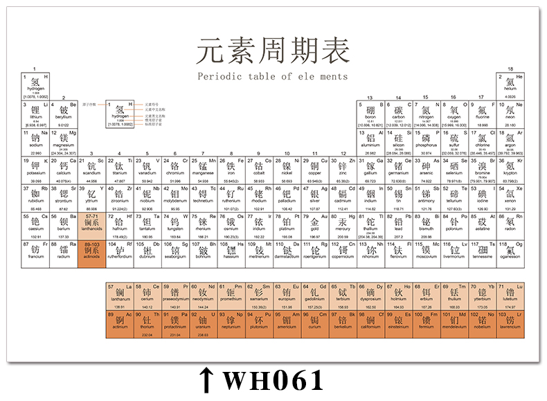 元素週期表貼紙 化學元素週期表實物貼紙掛圖海報牆貼初中新版118位