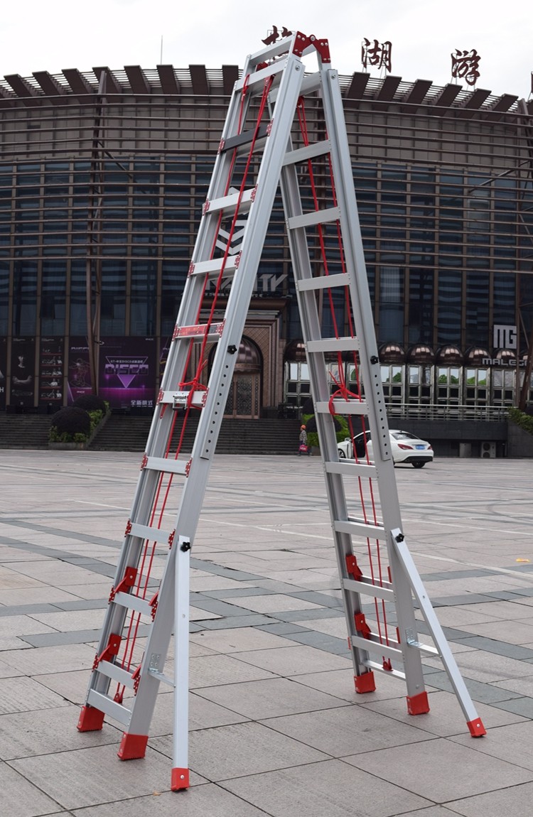 懒猫工程梯子铝合金伸缩梯升降梯多功能折叠梯加厚人字梯装修梯复式楼