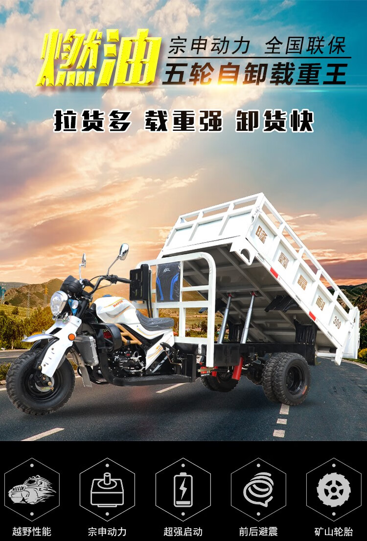 重型双五轮摩托车图图片