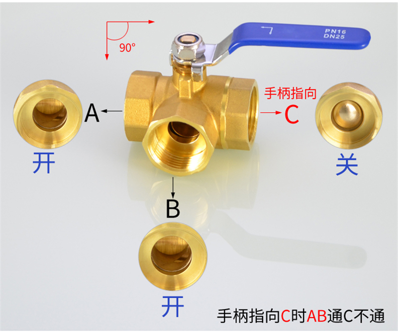 一字水管阀门开关图解图片