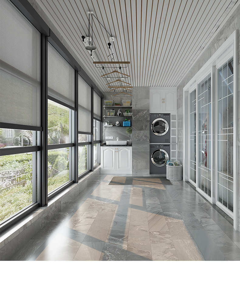 艾美佳airmega电动防风卷帘窗帘阳台防雨防晒防蚊遮光帘商场酒店办公