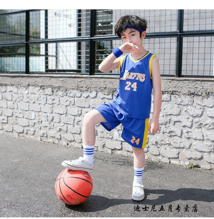 迪士尼儿童篮球服套装男童中大童小童少年无袖背心夏季轻薄透气速干