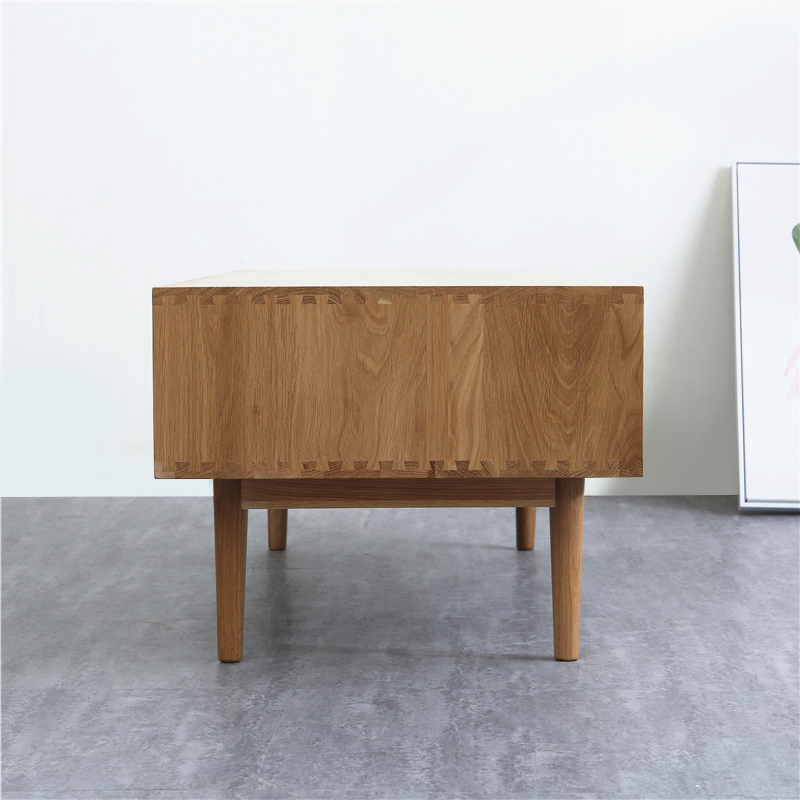 北欧白橡木樱桃木实木茶几日式原木简约现代咖啡桌客厅茶几家具白橡木