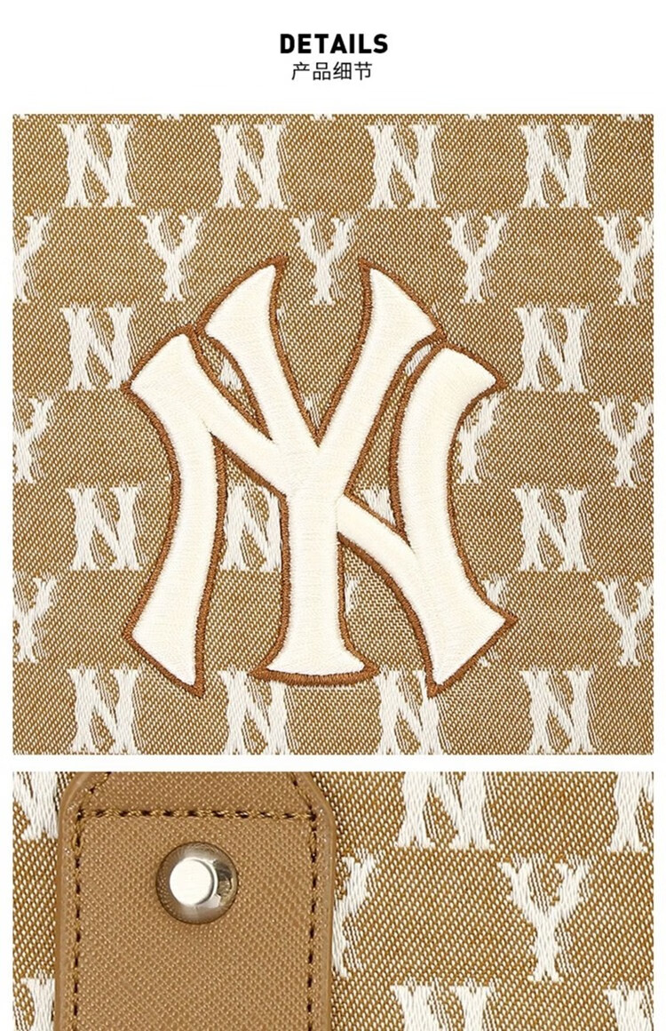 2022新款韩国mlb洋基队ny托特包女大容量老花ins潮代购运动休闲逛街单