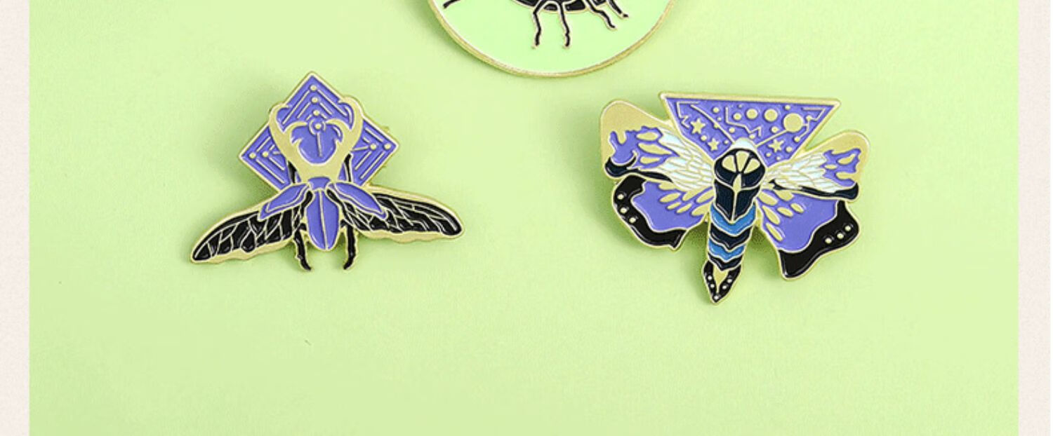 萤火虫胸针 夜光萤火虫蝴蝶胸针ins潮 个性可爱日系卡通珐琅情侣学生