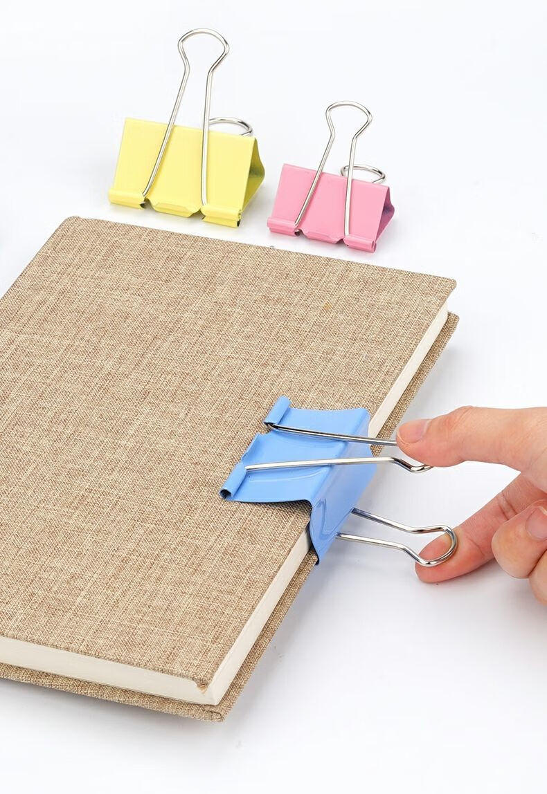 彩色长尾夹小夹子文件夹大小号试卷夹书夹燕尾夹铁票据夹办公文具澳洛