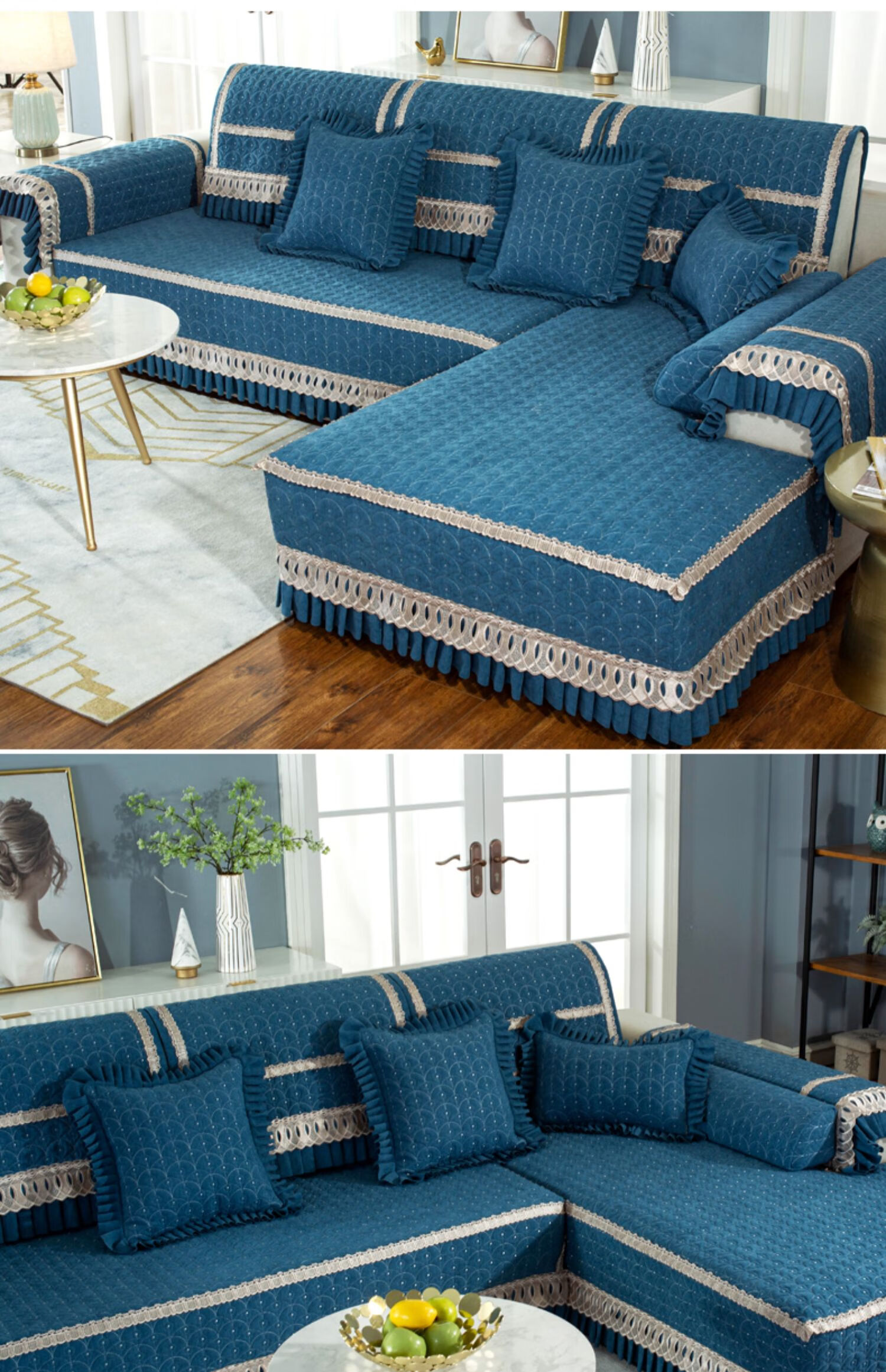 南极人家纺高档品牌沙发套全包罩通用沙发垫四季坐垫盖布北欧简约沙发