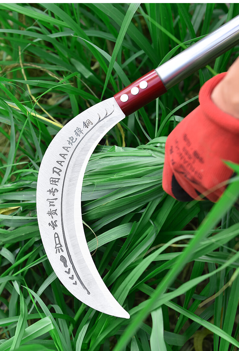 镰刀割草刀农用除草神器割草的镰刀不锈钢廉刀麦子玉米砍柴锄草刀