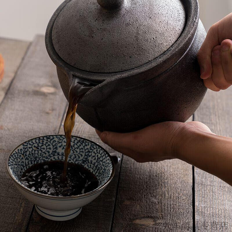 德梵蒂 砂锅老式无釉大容量煮中药砂锅家用燃气煎药壶熬药沙锅土药罐