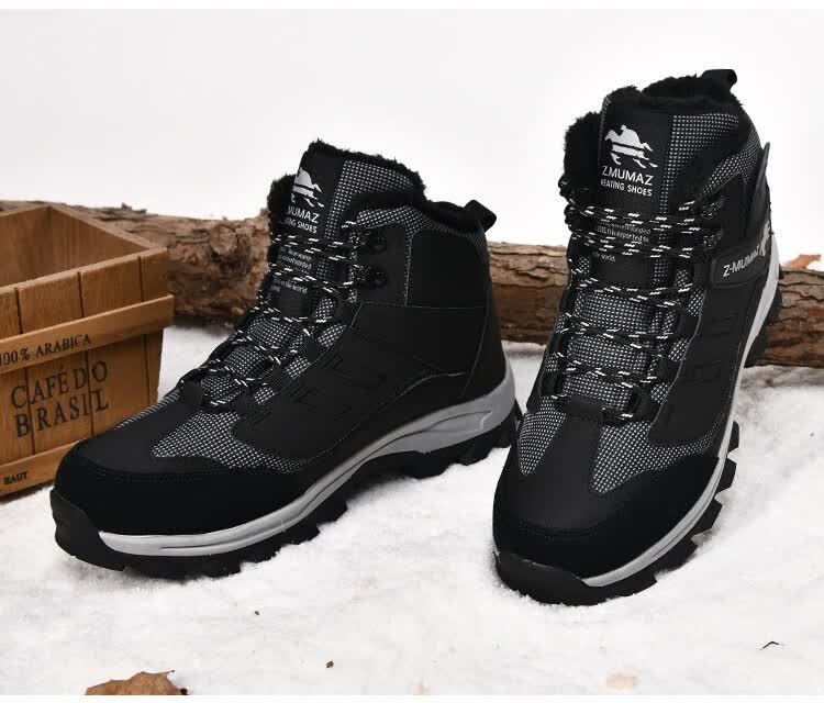 老年人加热鞋牧马者充电加热保暖鞋冬季户外电暖鞋发热鞋电热棉鞋毛毛