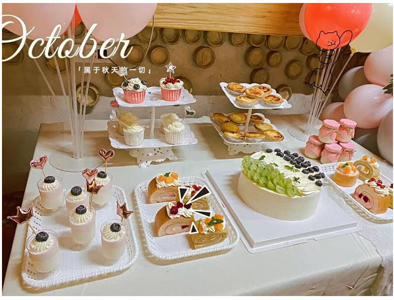 果盘水家用客厅茶几简约干甜品台生日摆台蛋糕架零食水蛋镂空圆车