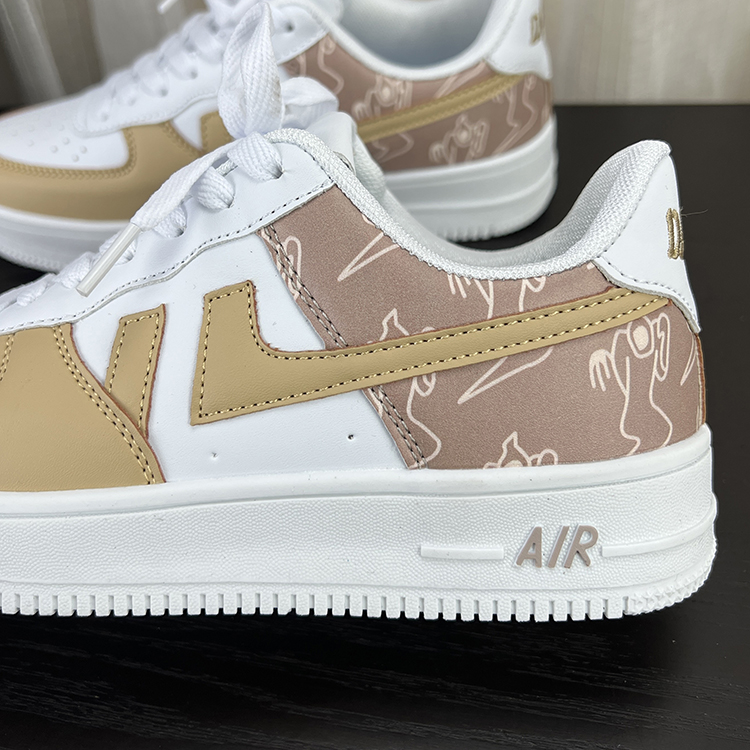 aj女鞋chic港风奶油黄鞋子女ins潮2022春新款空军一号小众百搭厚底涂