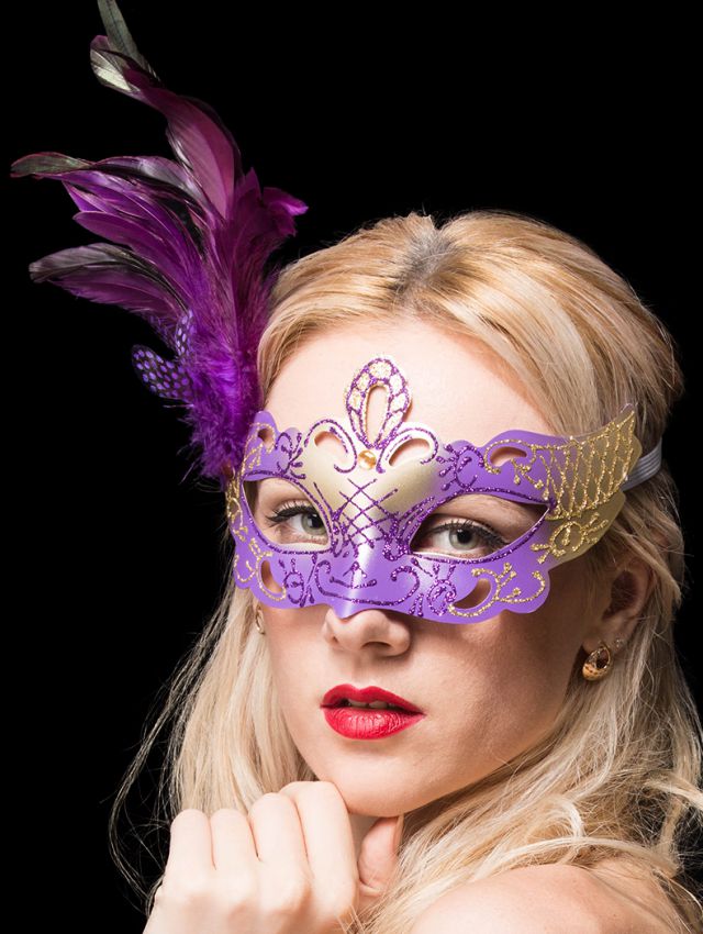 万圣节化妆舞会面具半脸女面罩蒙面眼罩舞台假面晚会 尖头电镀侧花