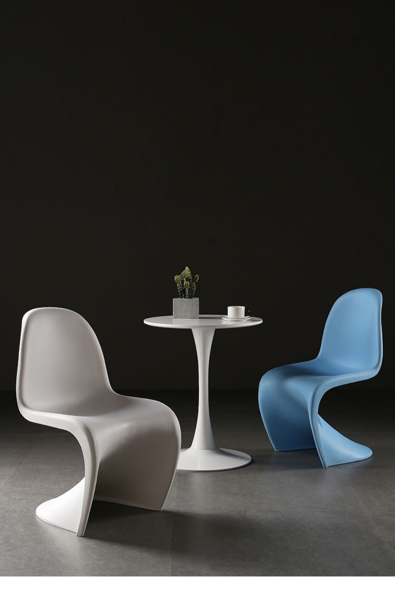 墨绩北欧亚克力透明椅子潘通潘东椅设计师餐椅现代简约餐桌椅休闲凳子