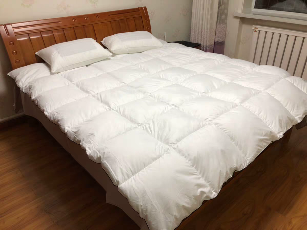希尔顿羽绒被酒店被子冬被羽丝绒被芯宾馆民宿双人春秋被学生加厚纯灰