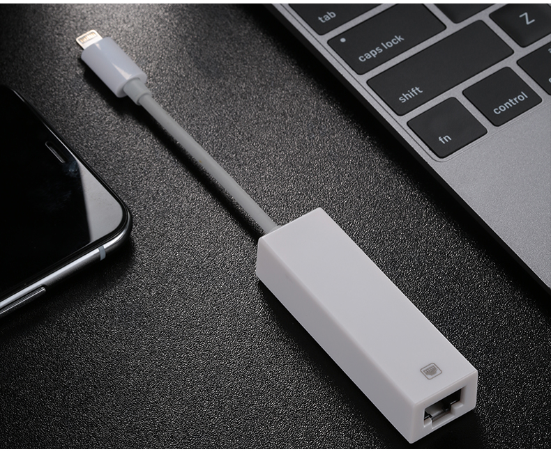 苹果网线转换器lighting转接头百千兆网卡rj45网口宽带网络以太网usb