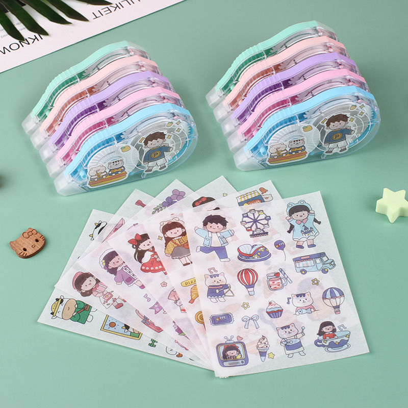 【精选】 diy贴纸-涂改带学生修正带大容量批发韩版透明可爱少女心