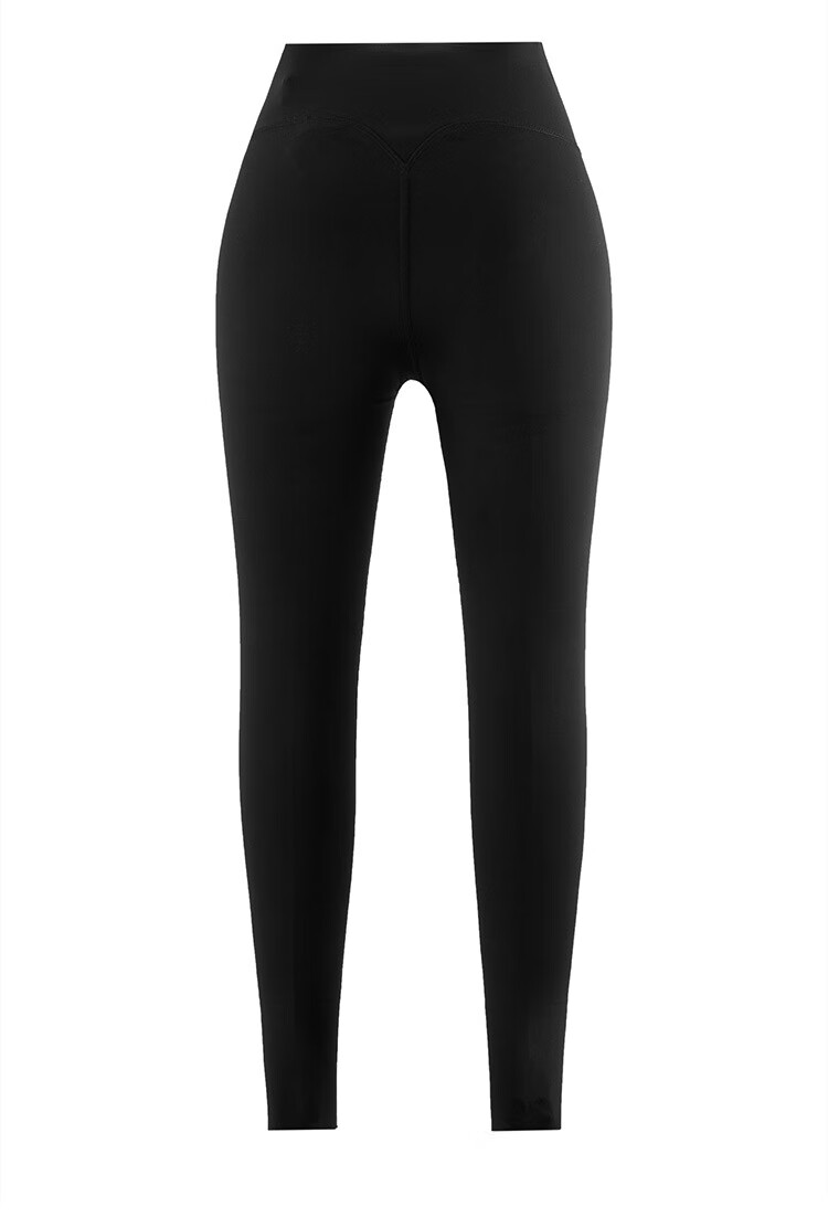 太平鸟运动打底裤女夏季薄款外穿2021新款提臀魔术裤瑜伽裤芭比裤黑色