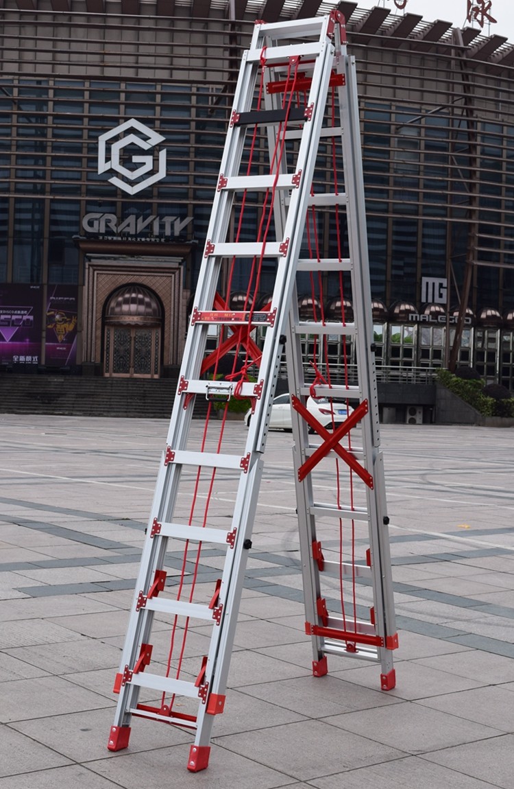 懒猫工程梯子铝合金伸缩梯升降梯多功能折叠梯加厚人字梯装修梯复式楼
