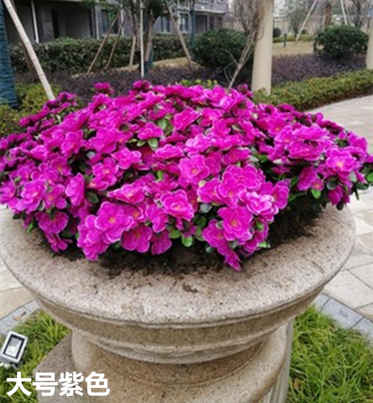 新品户外工程商场幼儿园室外花箱花坛装饰塑料假花绢花绿化室外仿真花