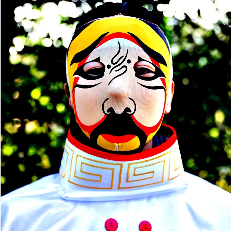 变脸脸谱手绘弹力脸谱川剧变脸耐磨脸皮变脸薄透气脸谱按照尺寸定制