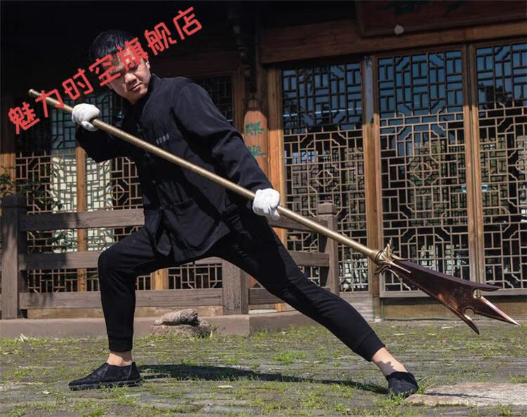 【高端品质】二郎神杨戬三叉戟霸王红缨枪市赵云花纹未开刃 杨戬预订