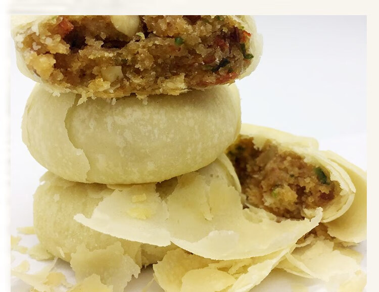 陕西安康特产水晶饼月饼老式青红丝苏式手工酥皮传统散称500g 水晶