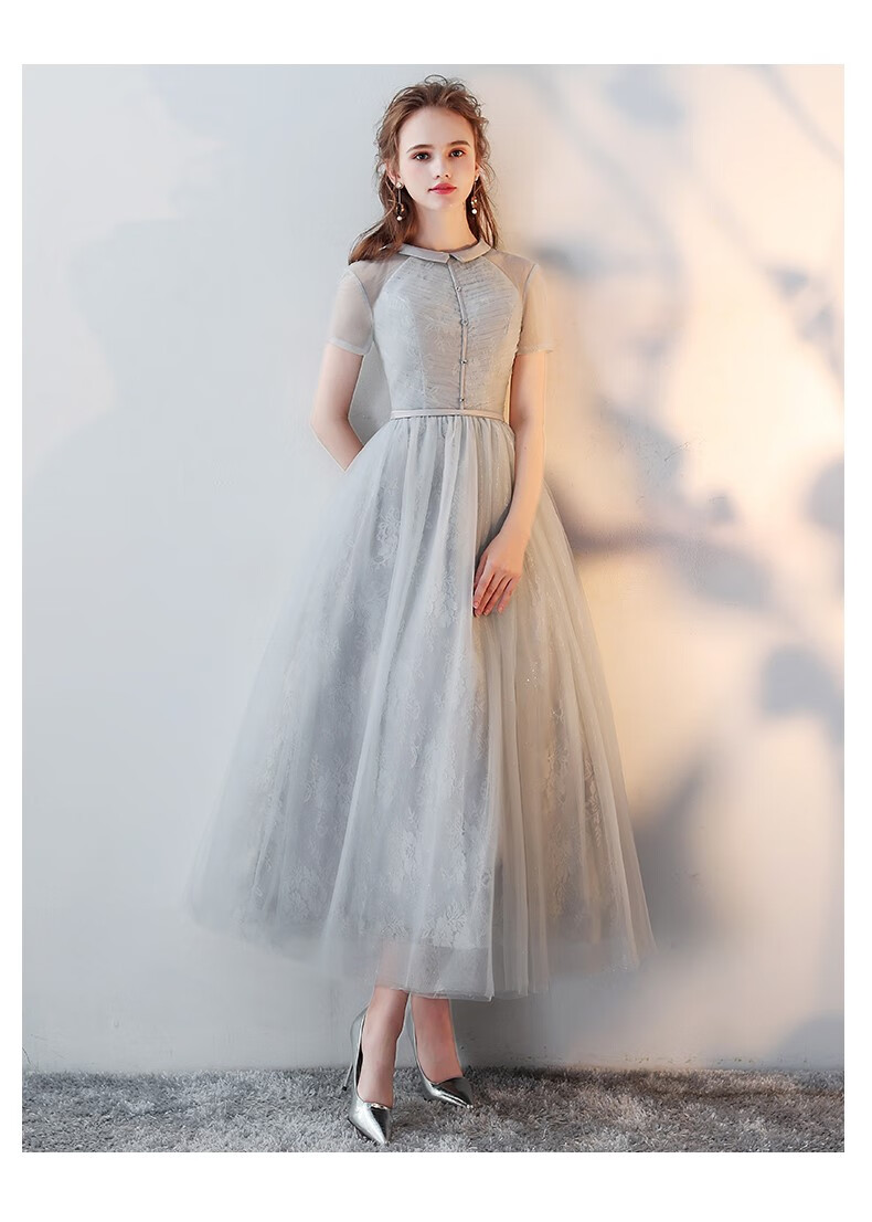 主持人礼服女生初中生高中生大学生走秀钢琴演奏演出晚女2022新款十八