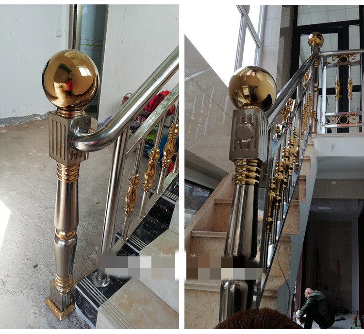 不锈钢楼梯扶手起步大柱将军柱304罗马柱子栏杆立柱阳台护栏配件f2凯