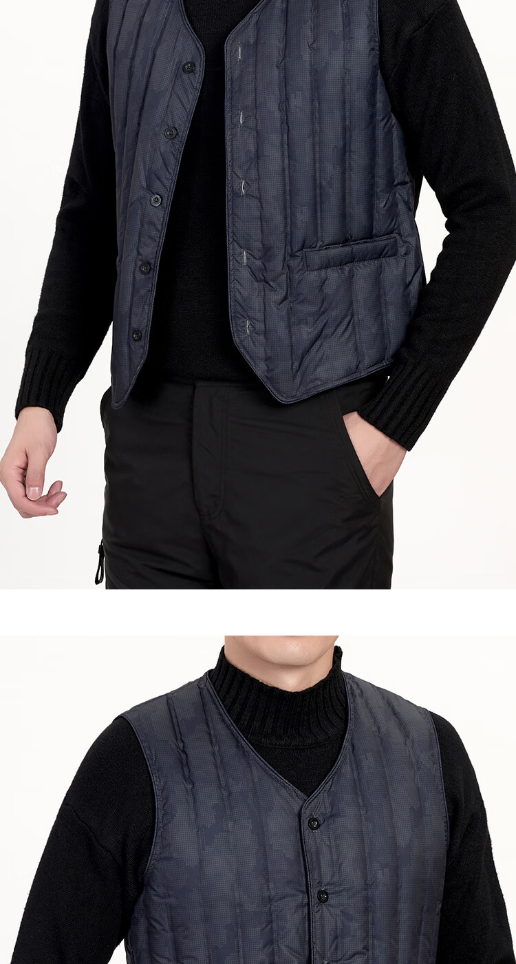 SNOWFLYING Autumn And Winter Men's down Vest, Warm down Waistcoat Jacket, Casual Inner Wear for Middle-Aged And Elderly, down Inner Lining 4