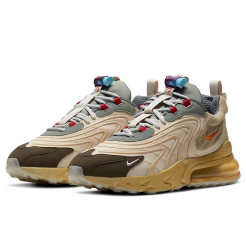 travis scott x air max 270复古大气垫男女跑步鞋 ts联名米黄仙人掌