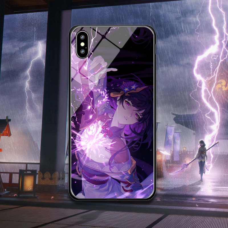 原神雷神巴尔泽布手机壳适用苹果vivo雷电将军软壳玻璃壳 7【留言机型