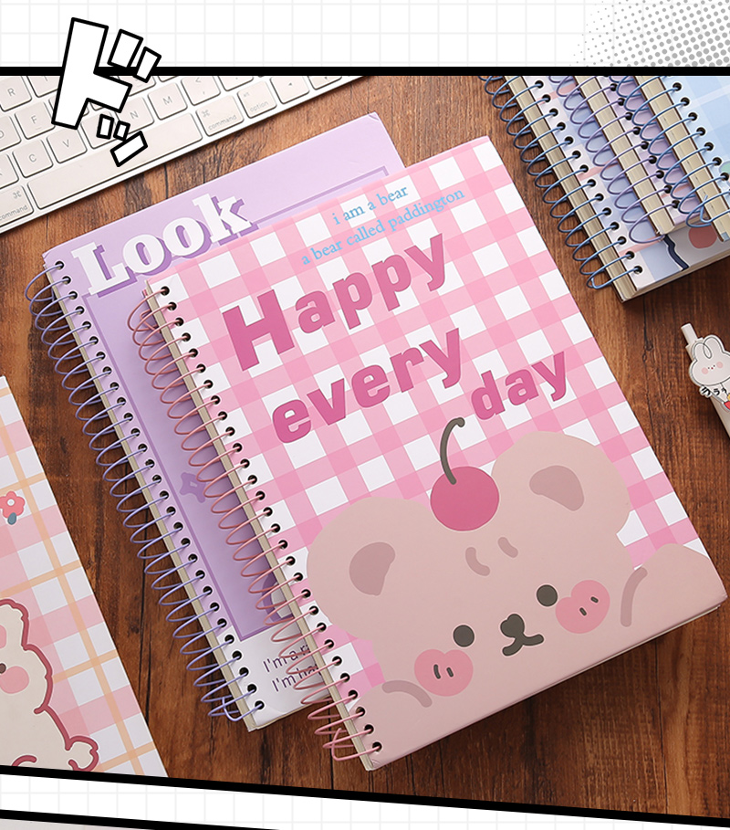 加厚大线圈本300页笔记本子学生可爱少女心好看的本子女生款简约ins风