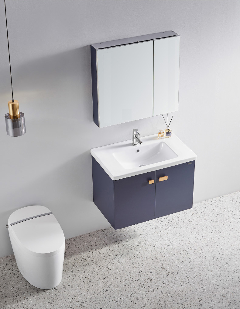 法恩莎浴室柜现代轻奢洗手盆洗脸盆柜组合小户型卫生间简约洗漱台60cm