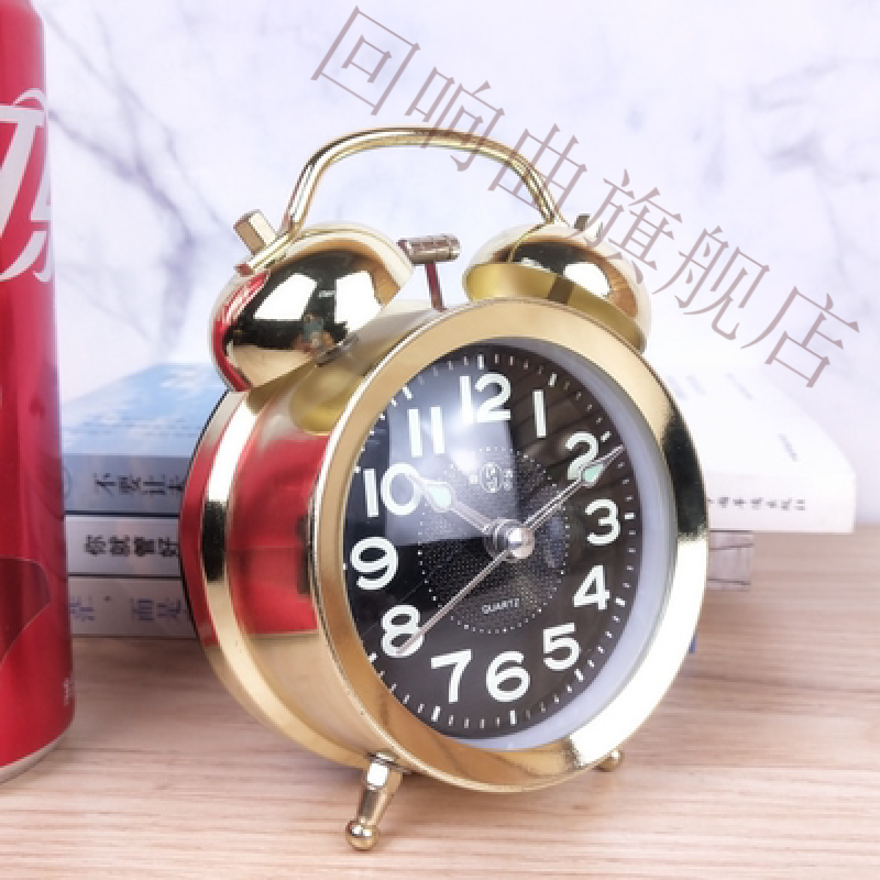 机械闹钟上发条 发条闹钟机械闹钟金属机芯老式发条手动上发条上弦