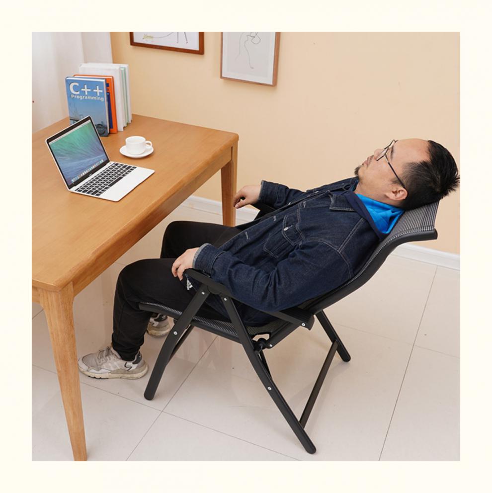 坐躺两用折叠椅 办公椅可躺可坐椅子折叠 办公室办公座椅休息躺椅两用