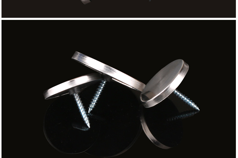 坚威 不锈钢亚克力镜钉加厚固定广告钉玻璃钉装饿钉平面镜子装饰钉