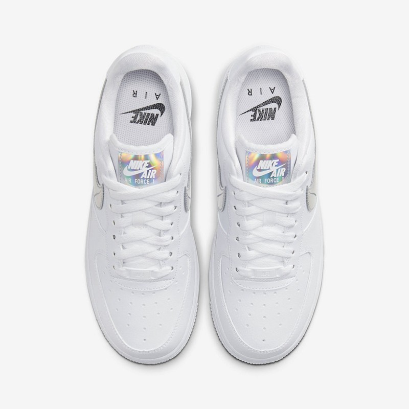 耐克nike air force 1 low空军一号女款af1纯白镭射休闲板鞋 cj1646