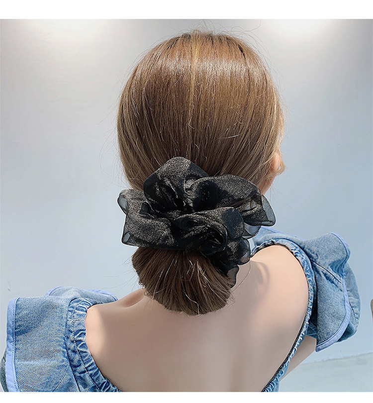 网纱猪大肠发圈女生款简约发绳高弹力扎头发橡皮筋性网红后脑勺固定